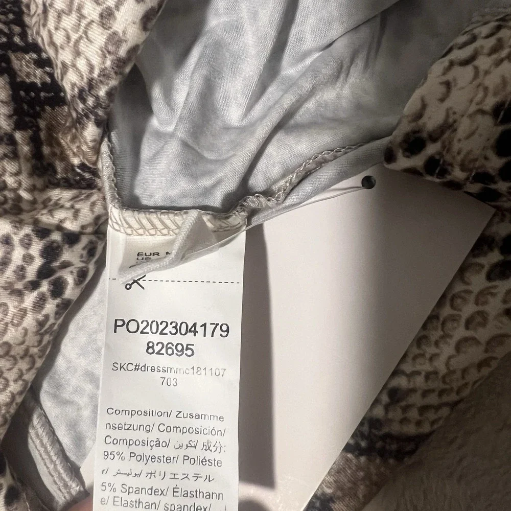 NWT Floerns Snakeskin Print Bodycon Dress Spaghetti Strap Sexy Size M